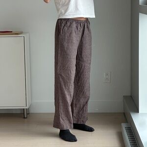 Deiji Studios - the ease trouser - russet check